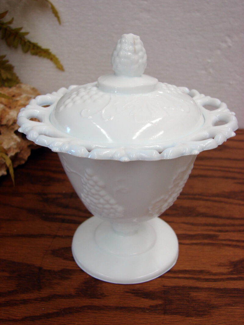 Indiana Glass Company Colony White Milk Glass Harvest Collection, Moose-R-Us.Com Log Cabin Decor