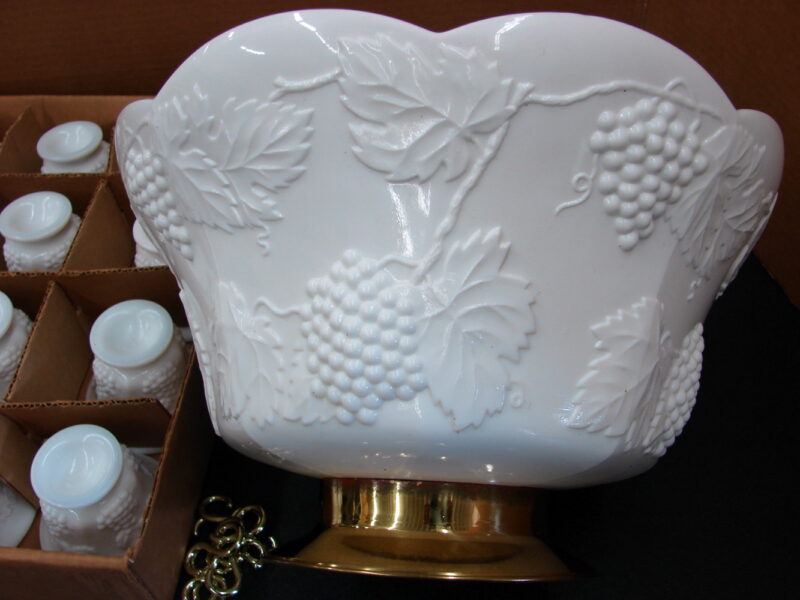 Indiana Glass Company Colony White Milk Glass Harvest Collection, Moose-R-Us.Com Log Cabin Decor