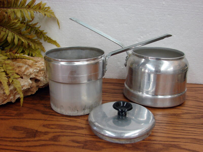 Vintage MCM Comet Aluminum Double Boiler, Moose-R-Us.Com Log Cabin Decor