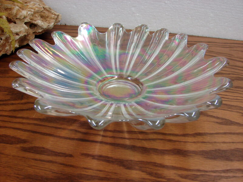 Vintage Federal Glass Celestial Bowl Gift Art Glassware in Original Box Iridescent, Moose-R-Us.Com Log Cabin Decor