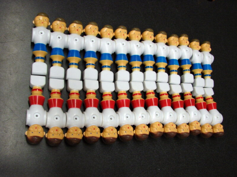 26 Vintage FoosBall Men Players Replacement Parts Blue Red, Moose-R-Us.Com Log Cabin Decor