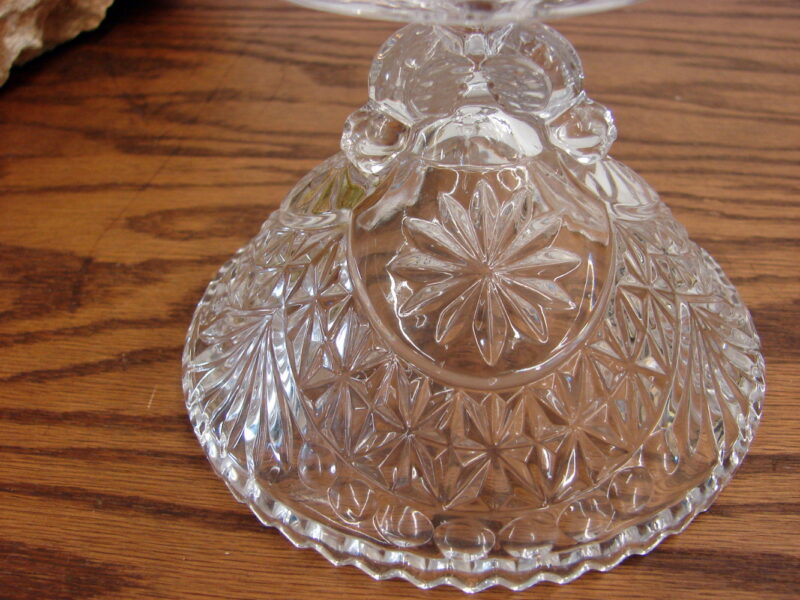 Hofbauer Byrdes W. Germany Crystal Clear Glass Footed Compote w/ Bird Feet, Moose-R-Us.Com Log Cabin Decor