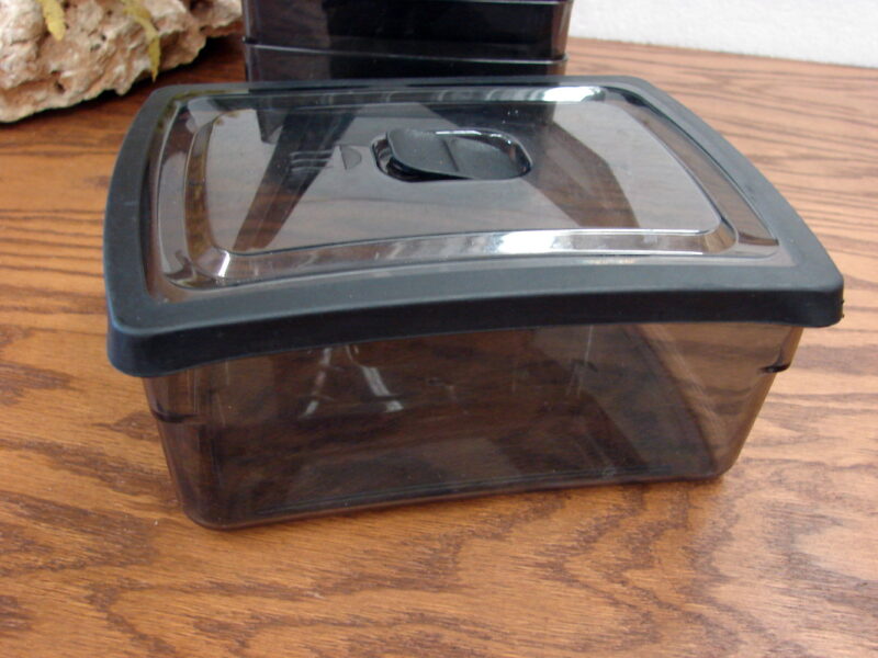 Set/5 IKEA Vented Microwave Food Safe Covered Storage Black Smoke, Moose-R-Us.Com Log Cabin Decor