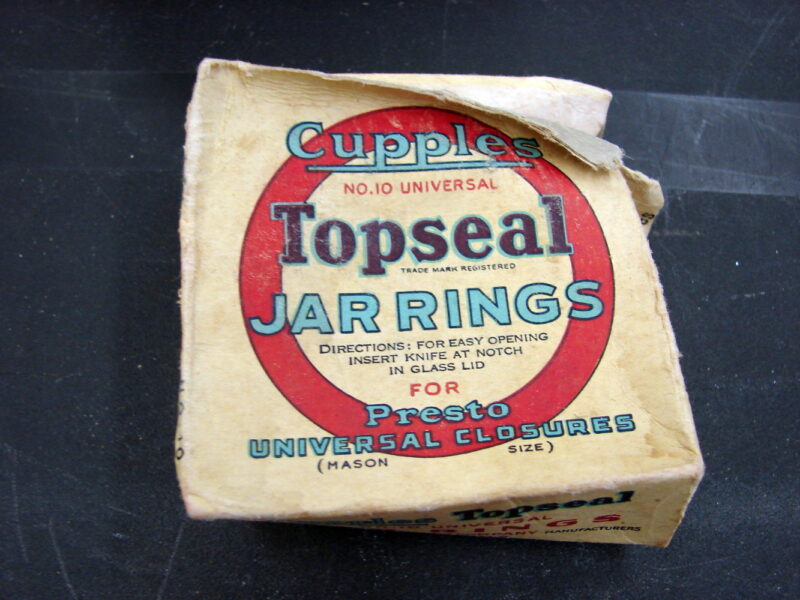 Vintage Box Cupples Jar Rings Canning Rubbers for Glass Lids, Moose-R-Us.Com Log Cabin Decor