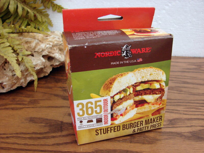 Vintage Nordic Ware Burger Stuffer Brand New in Box Burger Press, Moose-R-Us.Com Log Cabin Decor