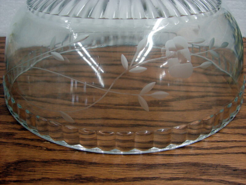 Princess House Heritage Crystal Etched Glass Cake Pastry Server Dome Lid, Moose-R-Us.Com Log Cabin Decor