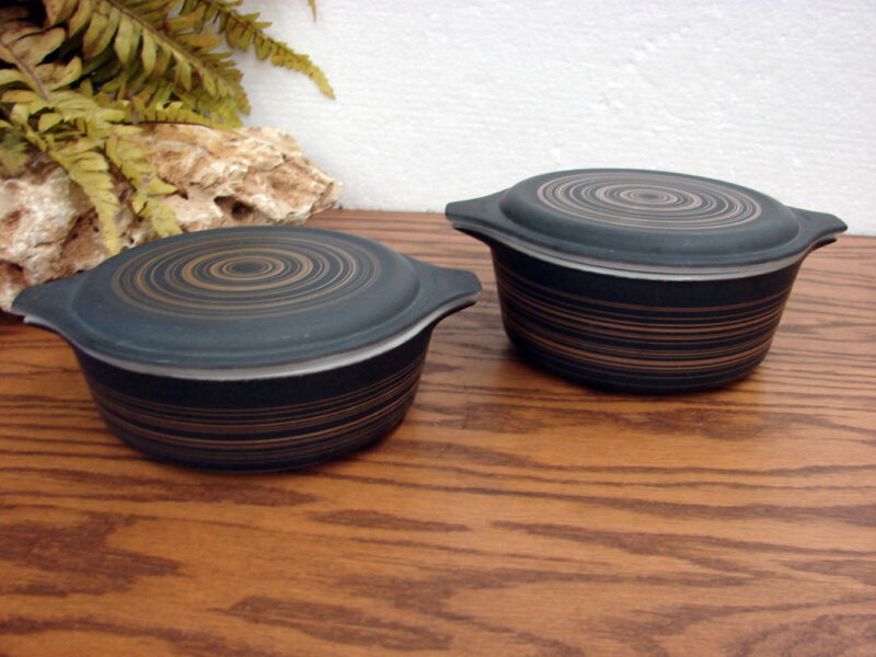 Vintage PYREX Terra Brown Black Cinderella Round Casserole Choice, Moose-R-Us.Com Log Cabin Decor