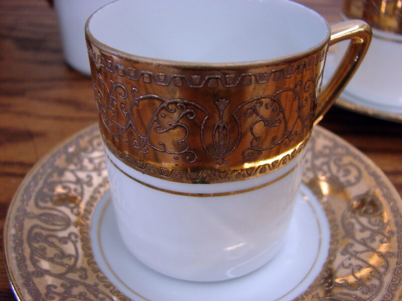 Vintage Royal Crown Imperial 22k Gold 1924 Tea Coffee Set, Moose-R-Us.Com Log Cabin Decor