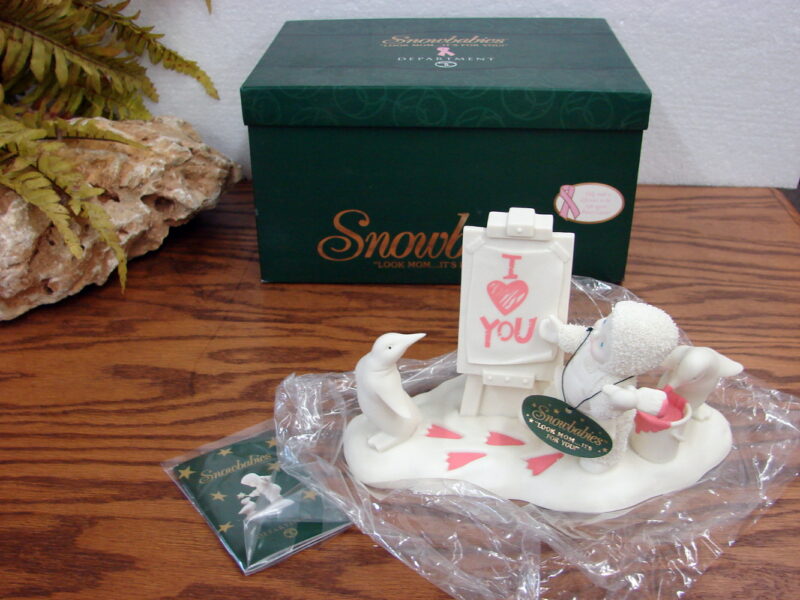 Retired Dept. 56 SnowBabies New in Box Figurines, Moose-R-Us.Com Log Cabin Decor