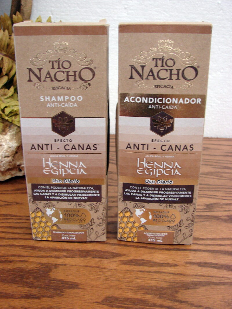 Brand New Tio Nacho Shampoo Conditioner Anti Canas Henna Egipicia 415 ml, Moose-R-Us.Com Log Cabin Decor