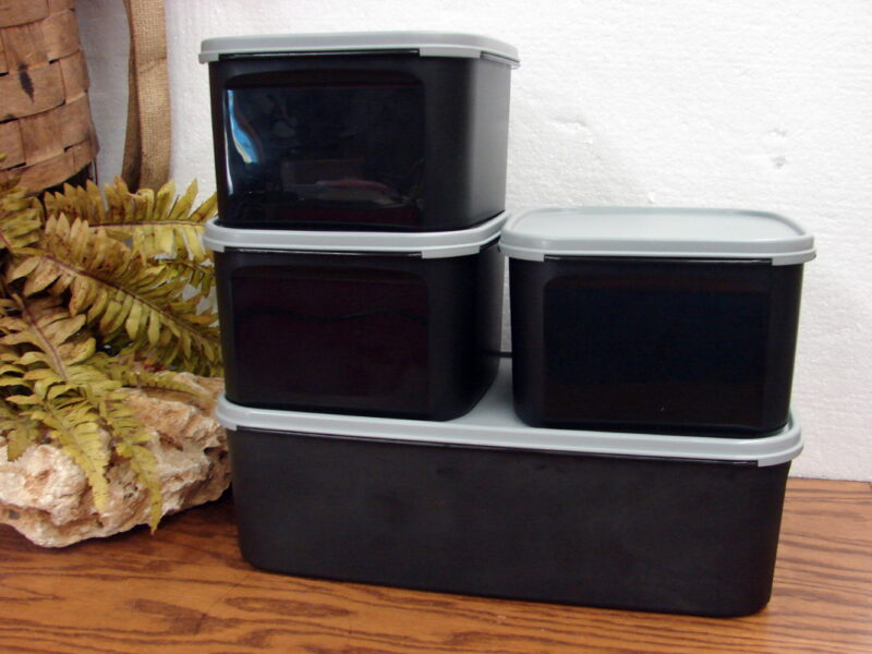 Brand New Tupperware Memory Mate Shutter Box Set/4 #1718 #1620, Moose-R-Us.Com Log Cabin Decor