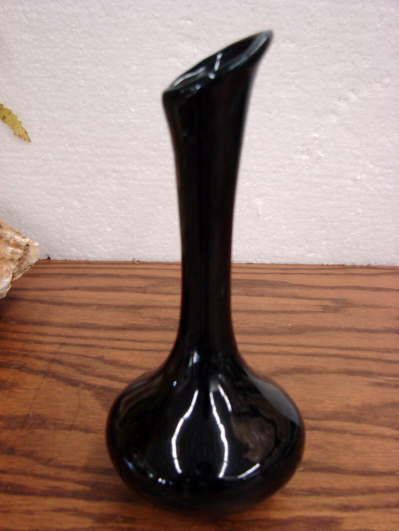 Vintage Van Briggle Pottery Solid Black Bud Vase, Moose-R-Us.Com Log Cabin Decor