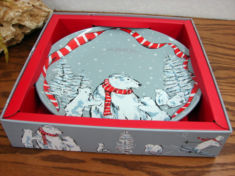 Vera Bradley Winter Polar Bear China Serving Plate Platter, Moose-R-Us.Com Log Cabin Decor