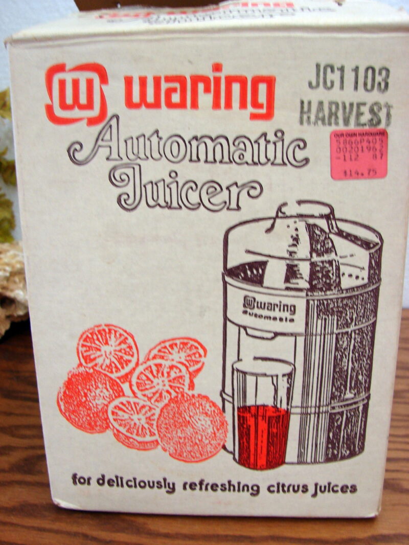 Vintage Waring Electric Automatic Juicer JC1103 Harvest w/ Box, Moose-R-Us.Com Log Cabin Decor