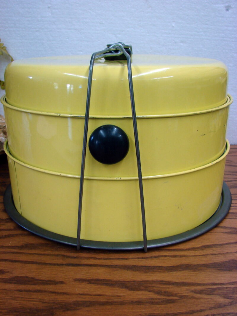 Vintage 1950&#8217;s Retro Kitchen Triple Bakery Cake Pie Carrier Tin Metal, Moose-R-Us.Com Log Cabin Decor