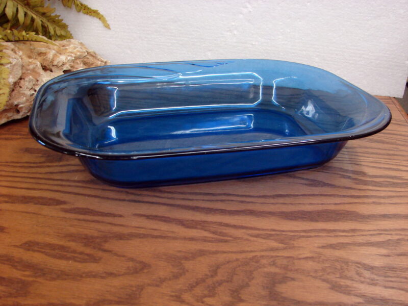 Corning Ware Casual Elegance Cobalt Blue L-15 Swirl Lasagna Baking Dish, Moose-R-Us.Com Log Cabin Decor