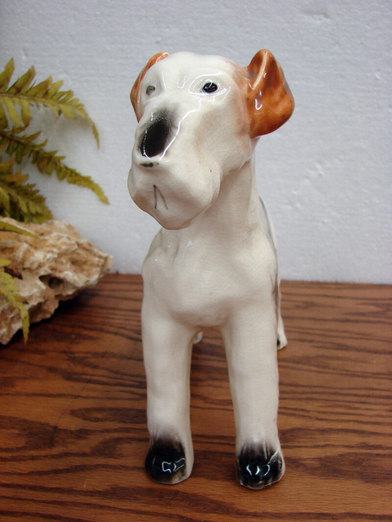 Vintage Large Porcelain Standing Wire Haired Terrier Figurine Royal Copenhagen ?, Moose-R-Us.Com Log Cabin Decor