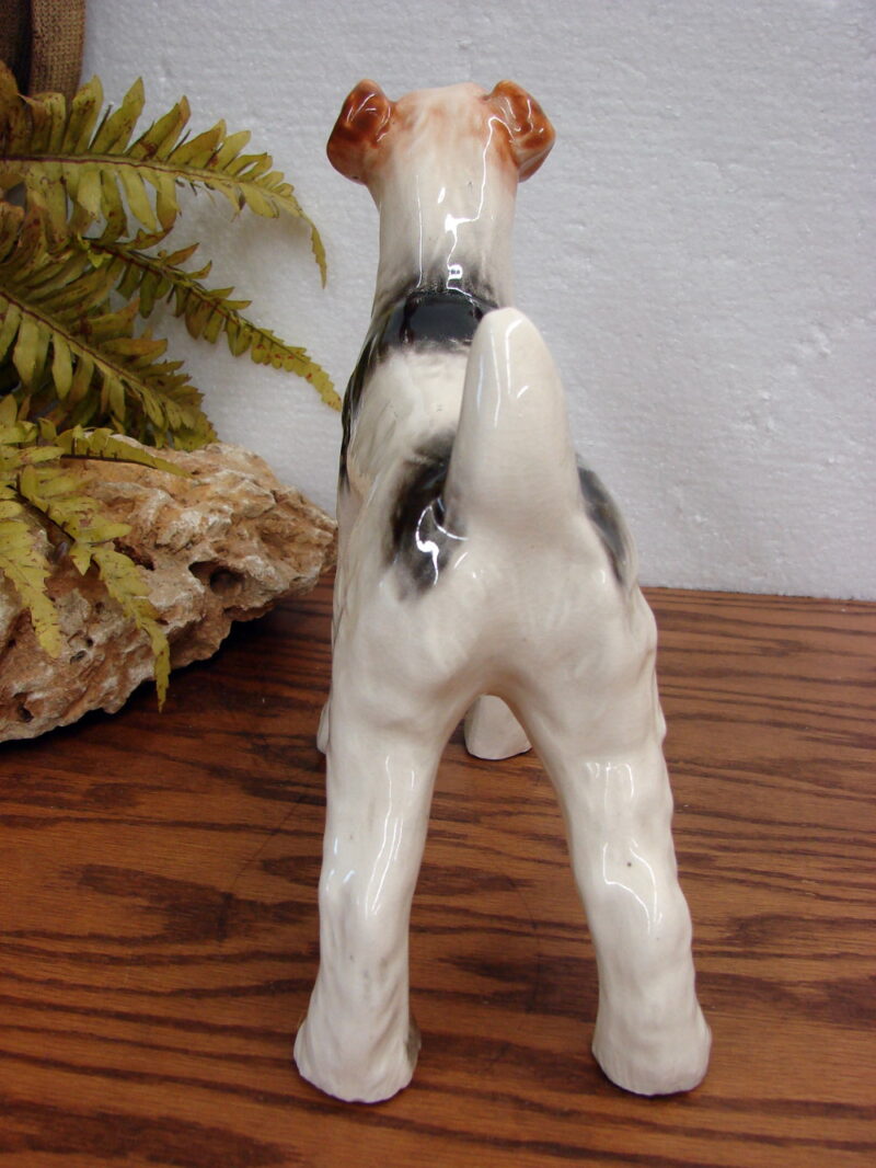 Vintage Large Porcelain Standing Wire Haired Terrier Figurine Royal Copenhagen ?, Moose-R-Us.Com Log Cabin Decor