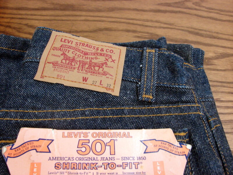 NWT Vintage 501 Student Shrink to Fit Levi&#8217;s 27&#215;32 1987, Moose-R-Us.Com Log Cabin Decor