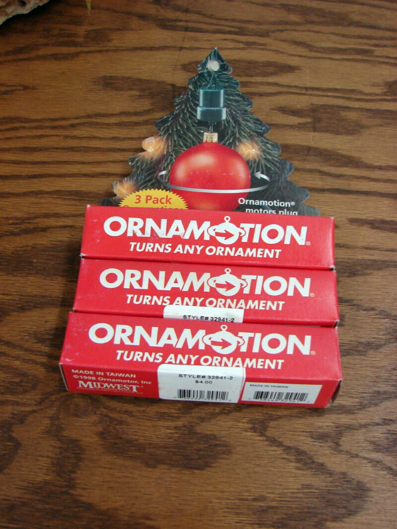 New Set/3 Ornamotion Motor Turns Any Ornament Plugs into 35 50 100 Light Sets, Moose-R-Us.Com Log Cabin Decor