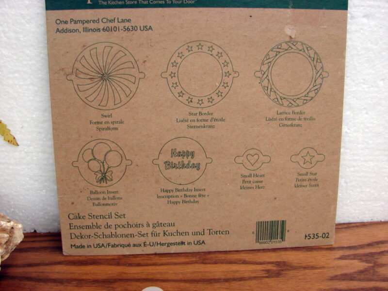 Original Pampered Chef Decorating Cake Bar Stencil #1535, Moose-R-Us.Com Log Cabin Decor