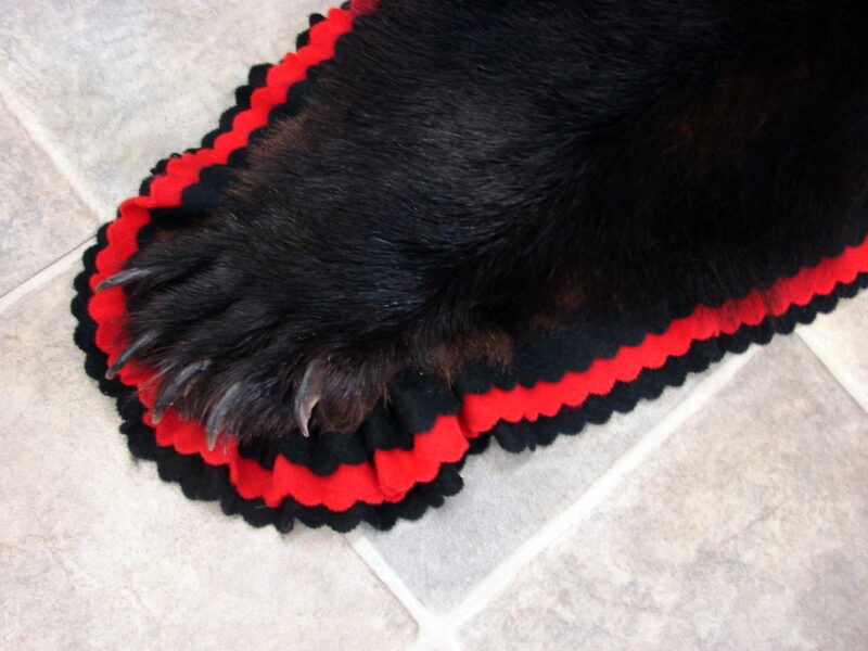 Real Black Bear Rug Taxidermy Hide Pelt Fur Red Black Felt Open Mouth, Moose-R-Us.Com Log Cabin Decor