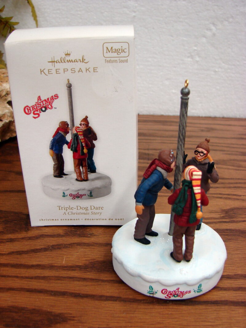 Hallmark Ornament 2010 Triple-Dog Dare A Christmas Story w/ Magic Sound, Moose-R-Us.Com Log Cabin Decor