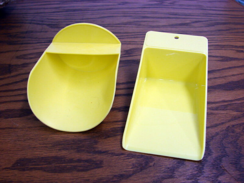 Vintage Tupperware Yellow Canister Storage Scoops #292 #1452, Moose-R-Us.Com Log Cabin Decor