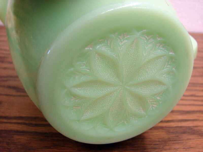 Vintage Jeanette Glass Green Jadeite Measuring Pitcher Juicer Set, Moose-R-Us.Com Log Cabin Decor