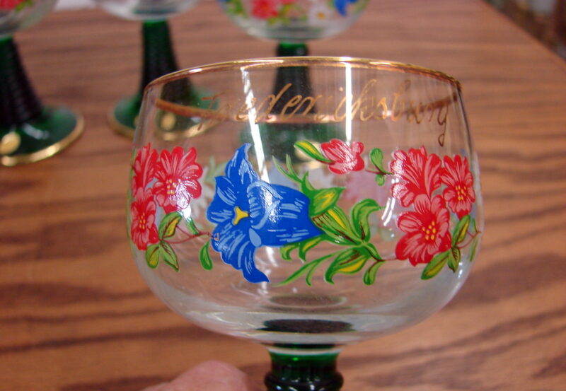 Set/6 Roemer Bockling West Germany Wine Glasses Fredericksburg Floral, Moose-R-Us.Com Log Cabin Decor