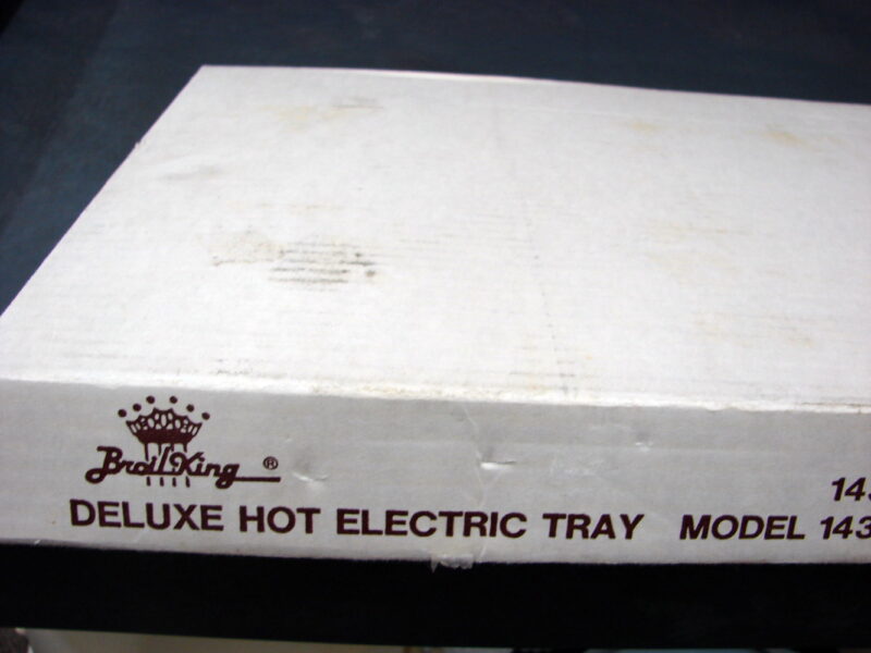 Vintage Broil King Deluxe Hot Electric Tray Food Warmer NIB Serving Board, Moose-R-Us.Com Log Cabin Decor