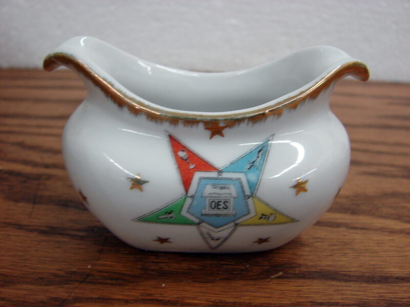 Vintage 1960&#8217;s Lefton China Order of Eastern Star Shrine Masonic, Moose-R-Us.Com Log Cabin Decor