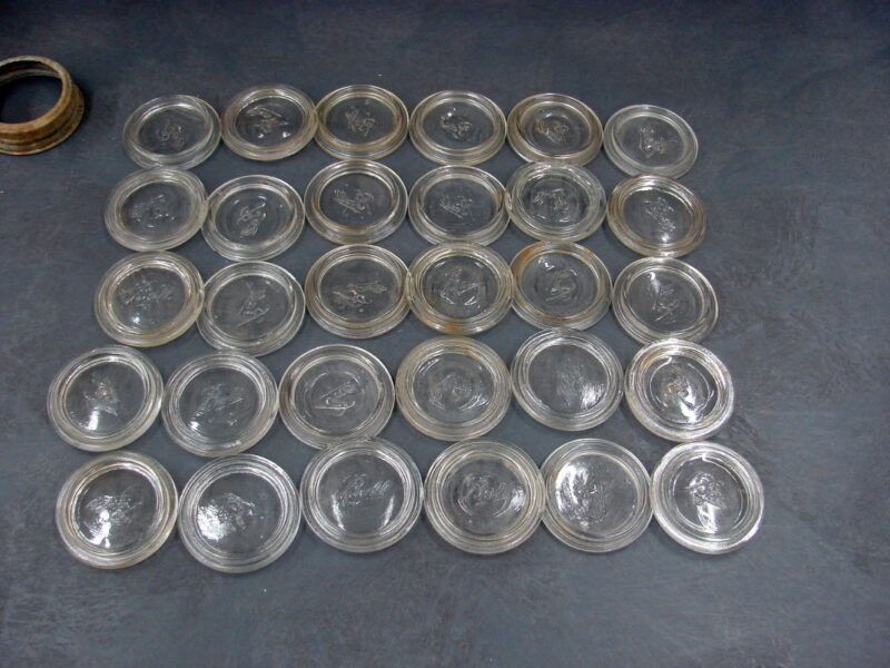 Vintage Ball Presto Atlas Kerr Canning Jar Lids Glass Inserts 124 pcs, Moose-R-Us.Com Log Cabin Decor