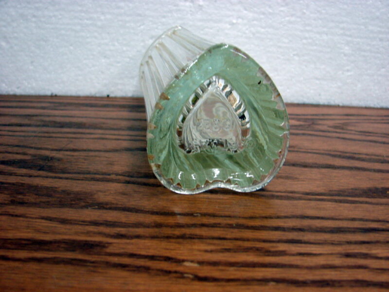 Vintage Heavy Thick Glass FTDA Heart Shape Bud Vase, Moose-R-Us.Com Log Cabin Decor