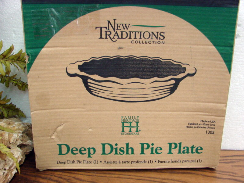 Pampered Chef New Traditions Stoneware Deep Dish Baker Pie Pan Plate #1305, Moose-R-Us.Com Log Cabin Decor