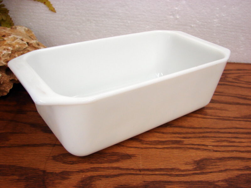 Vintage PYREX Opal White #215 Loaf Pan 9 x 5 x 3, Moose-R-Us.Com Log Cabin Decor