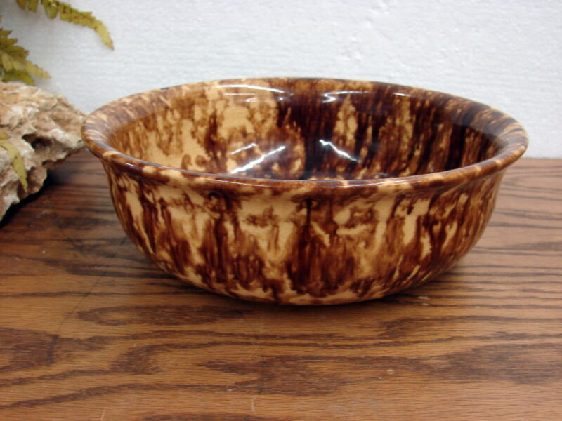 Antique Rockingham Yelloware Stoneware Decorative Bowl Bennington 195, Moose-R-Us.Com Log Cabin Decor