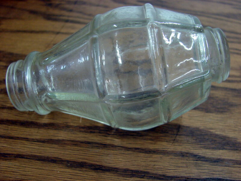 Vintage Glass Portion Only of Railroad Lantern Candy Container, Moose-R-Us.Com Log Cabin Decor