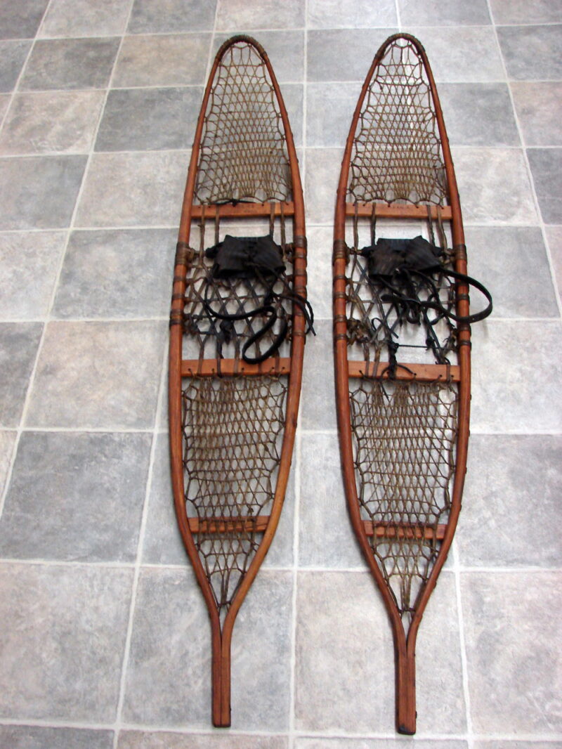 Vintage Ski Lodge Decor Norway ME 1943 Snowshoes WWII 10th Mountain Division Snow Shoe Set (Copy), Moose-R-Us.Com Log Cabin Decor