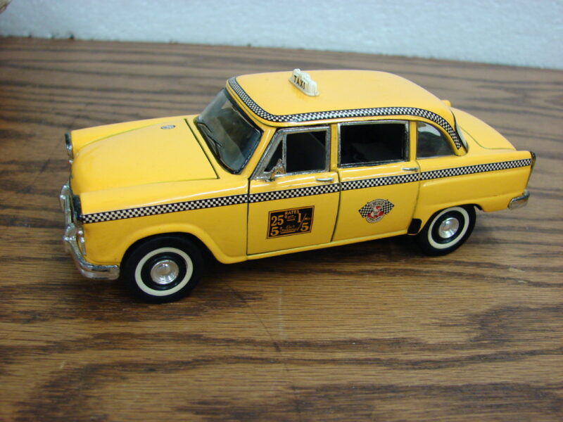 Vintage SS 6853 1963 Checker Taxi Cab Yellow 1:34 Diecast Model, Moose-R-Us.Com Log Cabin Decor