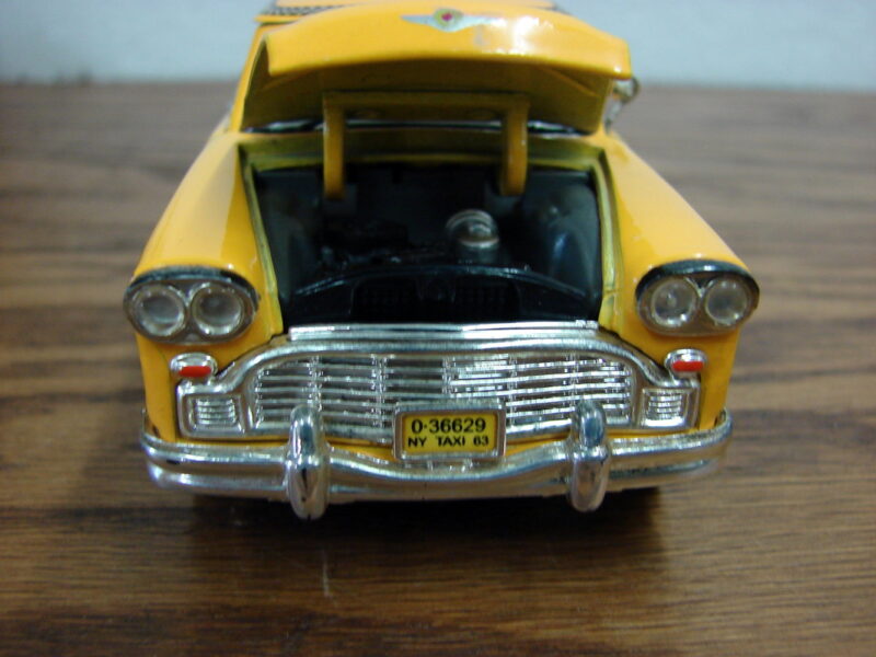 Vintage SS 6853 1963 Checker Taxi Cab Yellow 1:34 Diecast Model, Moose-R-Us.Com Log Cabin Decor