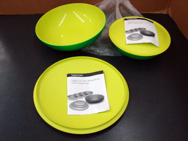 NOS Tupperware Lime Green Chic Dining Bowl #6215 1.5L and #6292 740ml, Moose-R-Us.Com Log Cabin Decor