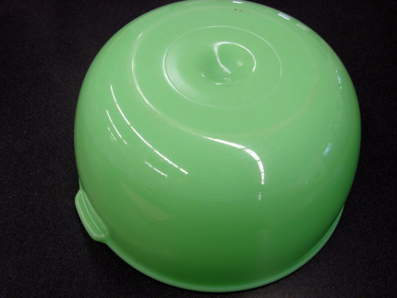 Vintage Green Jadeite McKee Glass Sunbeam Electric Mixer Bowl Large, Moose-R-Us.Com Log Cabin Decor