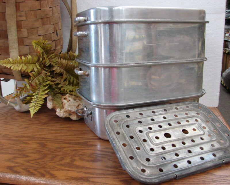 Vintage Wear-Ever 5 Piece Roaster Aluminum Roasting Baking Pan USA, Moose-R-Us.Com Log Cabin Decor