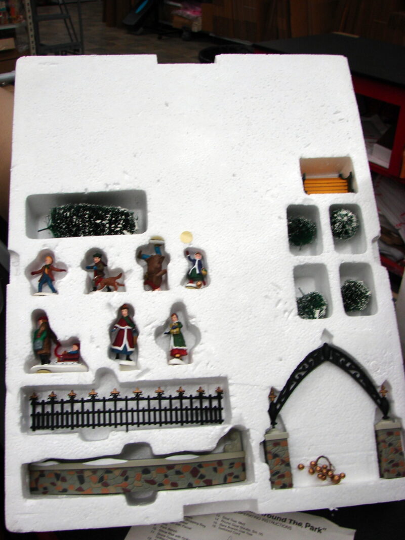 Dept 56 Retired Village Animated All Around the Park Original Box Complete Works, Moose-R-Us.Com Log Cabin Decor