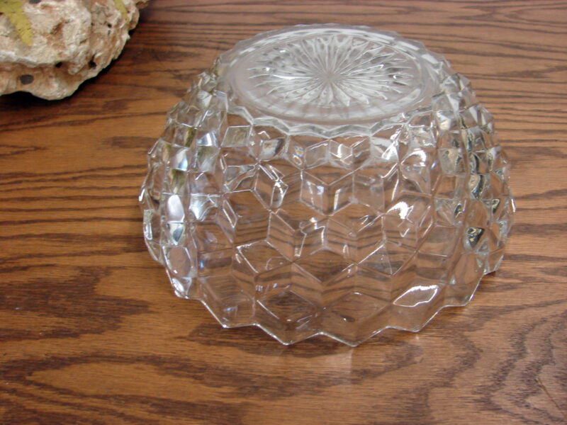 Vintage Cubist Fostoria American Clear Cubist Round Serving Bowl 8&#8243;, Moose-R-Us.Com Log Cabin Decor