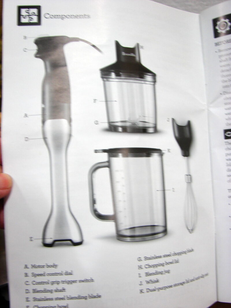 New Breville Control Grip Immersion Blender Whisk Chopping Bowl, Moose-R-Us.Com Log Cabin Decor