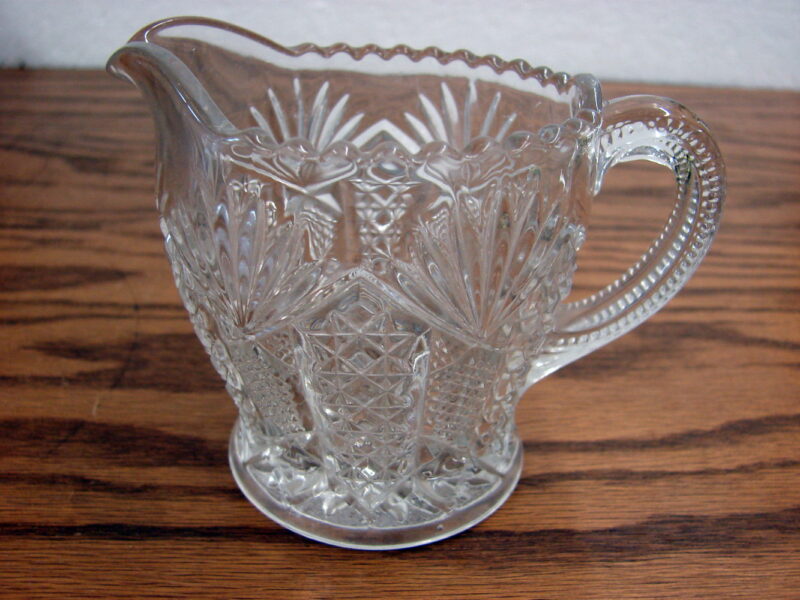 Vintage Italy Covetro Crystal Pineapple Design Creamer, Moose-R-Us.Com Log Cabin Decor