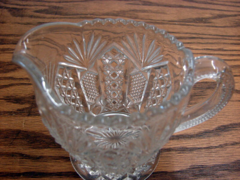 Vintage Italy Covetro Crystal Pineapple Design Creamer, Moose-R-Us.Com Log Cabin Decor