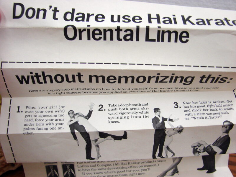 Vintage Hai Karate Oriental Lime Cologne 1967-68 Advertising Insert, Moose-R-Us.Com Log Cabin Decor